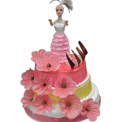 "Designer Doll Cake -5 Kgs (code BC04) - Click here to View more details about this Product